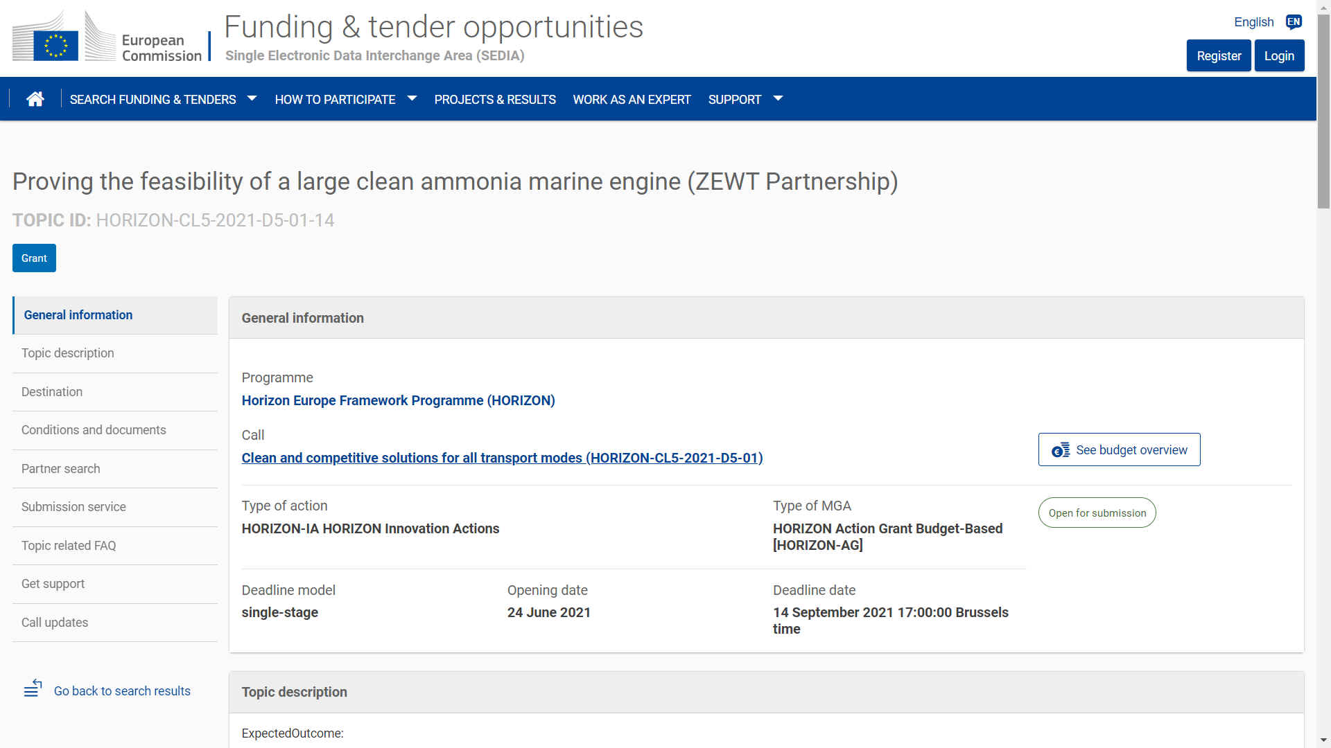 Feasibility of a large cleam ammonia marine engine ZEWT partnership