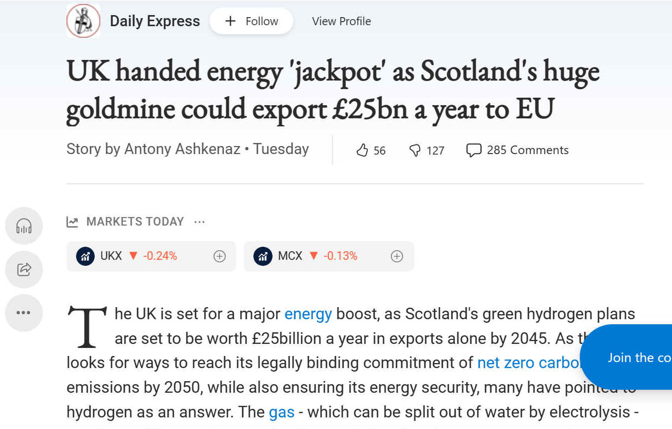 Daily Express 27 December 2022 - UK handed energy jackpot as Scotland's huge goldmine could export 25 billion a year to EU