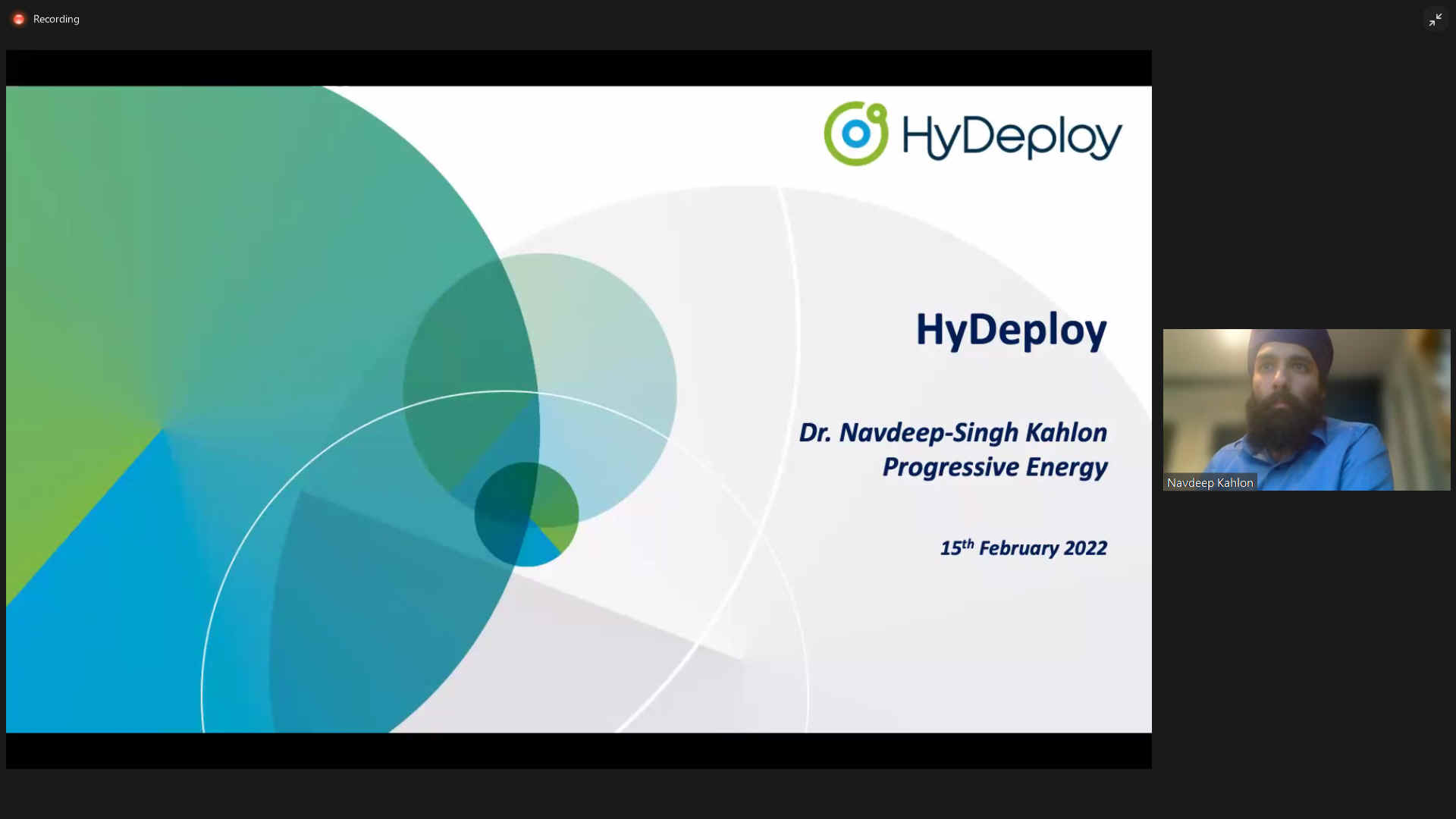 Dr. Navdeept-Singh Kalon, HyDeploy project with Progressive Energy Ltd