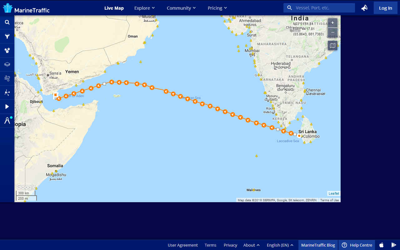 Sri Lanka to Aden, Yemen, ZEWT world hydrogen challenge, Jules Verne